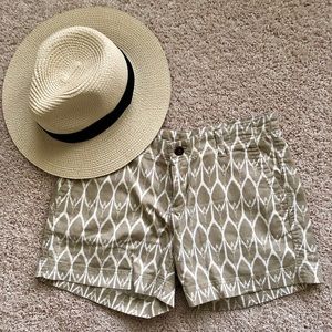 Tan and Cream Chevron Shorts